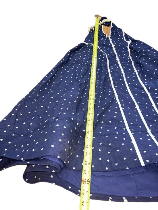 NWOT Anthropologie Maeve Navy Halter Midi Dress with hearts size large - Picture 6 of 9
